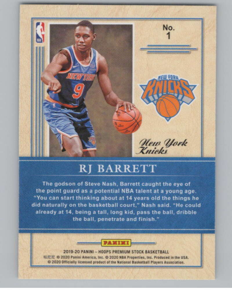 2019-20 Panini Hoops Premium Stock Retail Class of 2019 #1 RJ Barrett  V101360 Image 2
