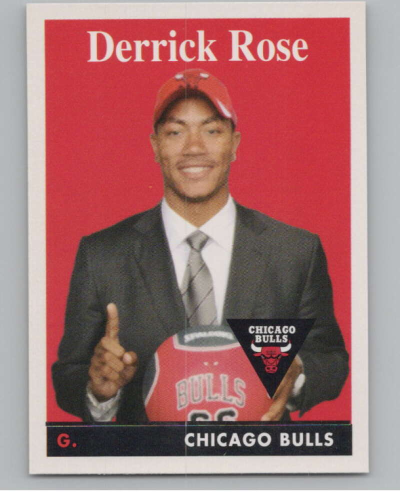 2008-09 Topps 1958-59 Variations #196 Derrick Rose  Chicago Bulls  V101378 Image 1
