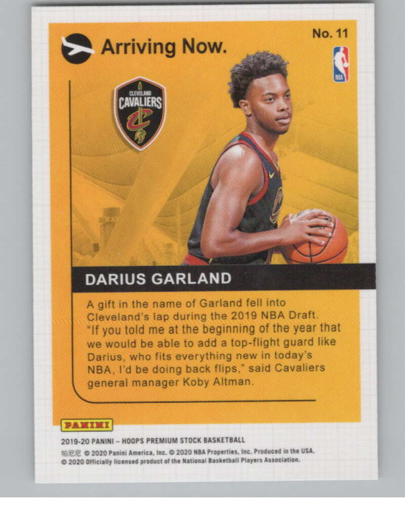 2019-20 Panini Hoops Arriving Now #11 Darius Garland Cleveland Cavaliers  V101389 Image 2