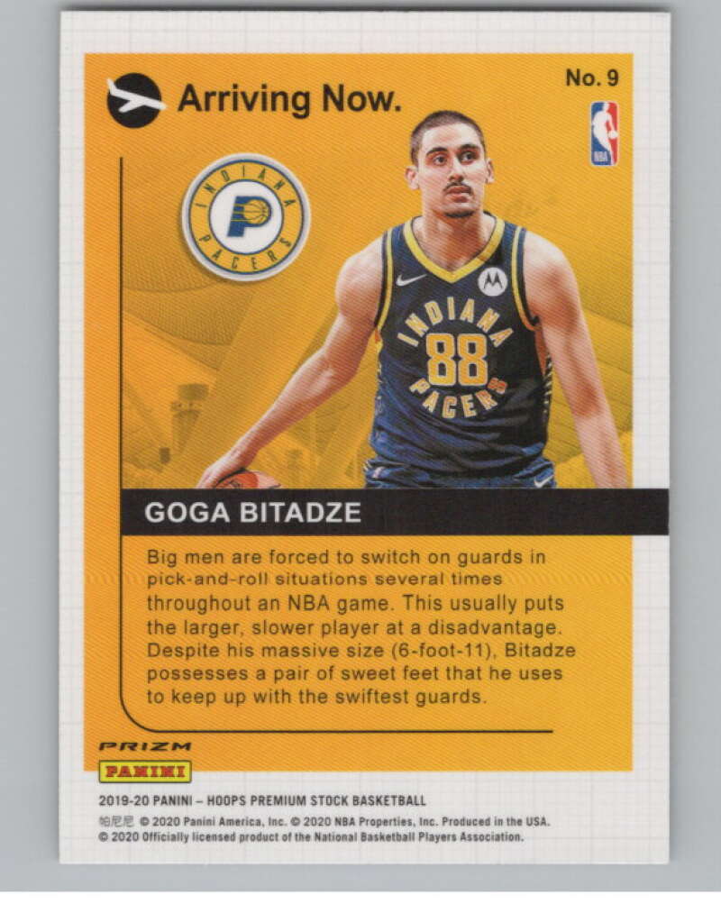 2019-20 Hoops Premium Stock Arriving Now Purple #9 Goga Bitadze  V101391 Image 2