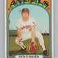 1972 Topps #289 Syd O'Brien  California Angels  V101408 Image 1
