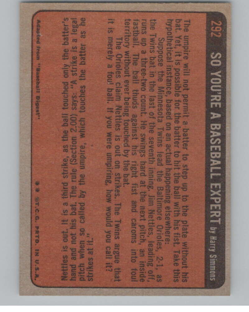 1972 Topps #292 Hal McRae IA  Cincinnati Reds  V101409 Image 2