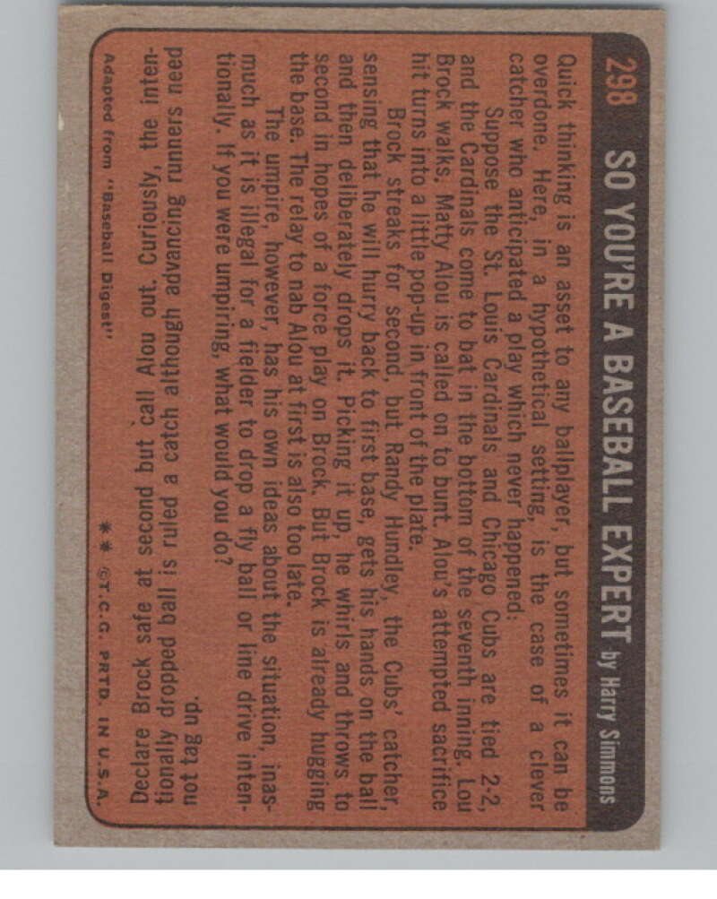 1972 Topps #298 Claude Osteen IA  Los Angeles Dodgers  V101411 Image 2