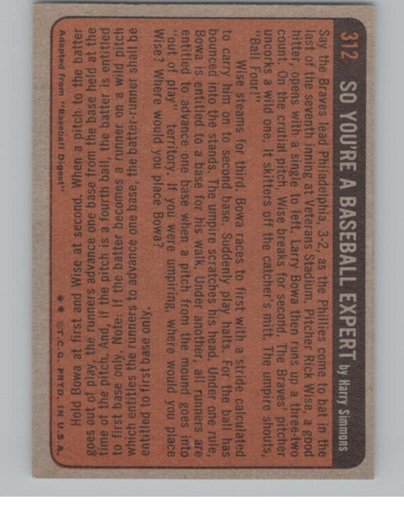 1972 Topps #312 Clay Carroll IA  Cincinnati Reds  V101414 Image 2