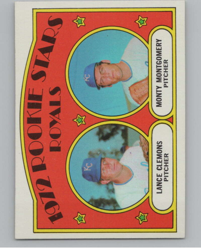 1972 Topps #372 Clemons/Montgomery Rookies  RC Rookie Royals  V101431 Image 1