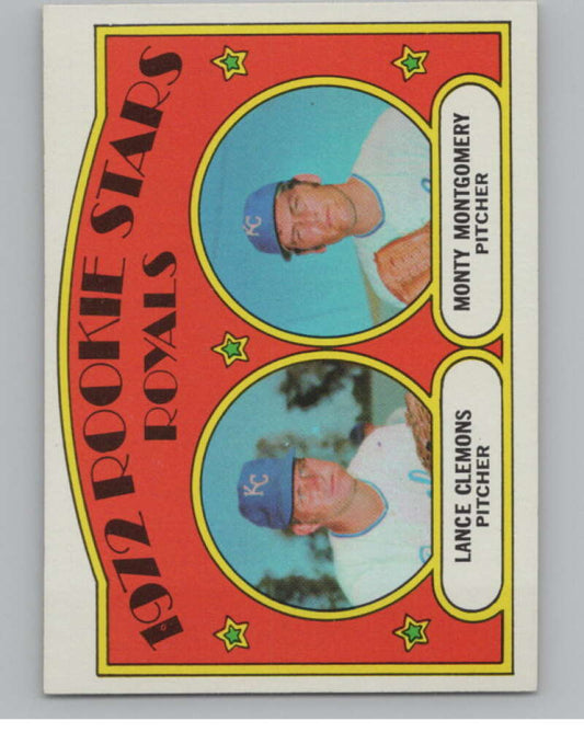 1972 Topps #372 Clemons/Montgomery Rookies  RC Rookie Royals  V101431 Image 1