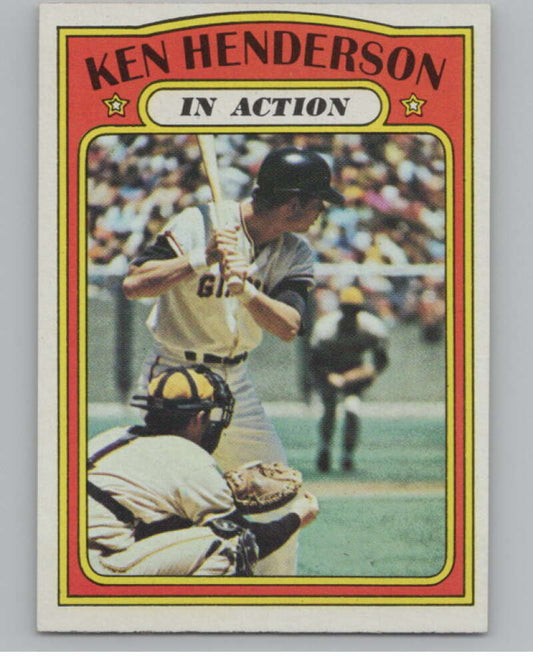 1972 Topps #444 Ken Henderson IA  San Francisco Giants  V101450 Image 1