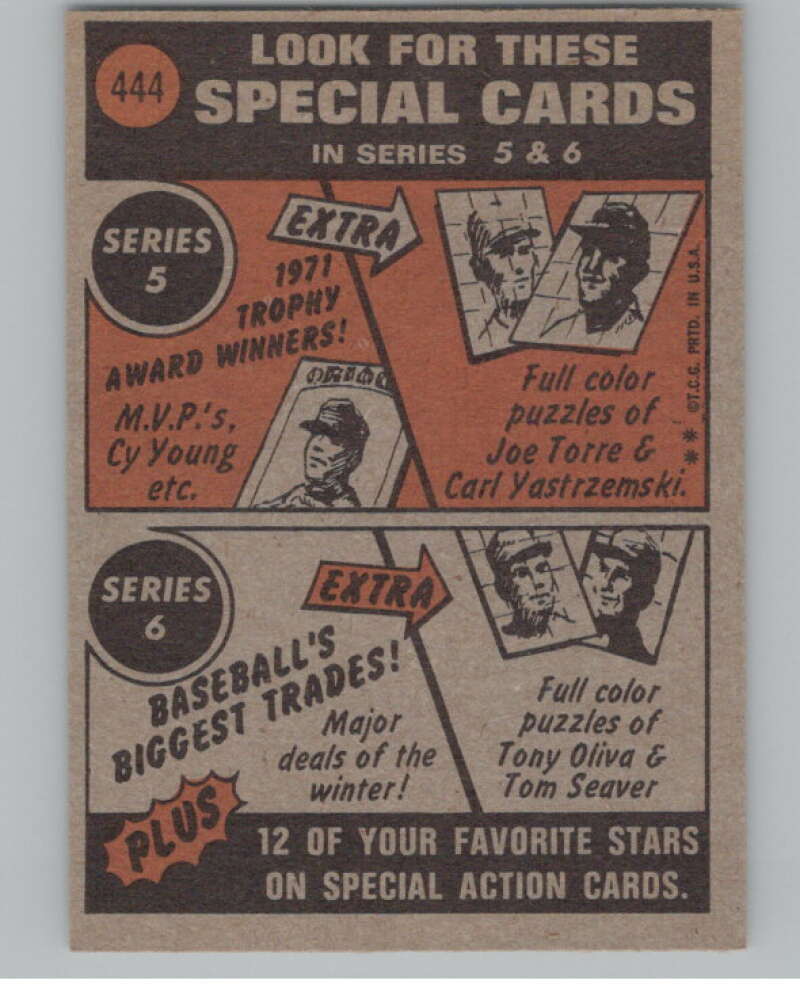 1972 Topps #444 Ken Henderson IA  San Francisco Giants  V101450 Image 2