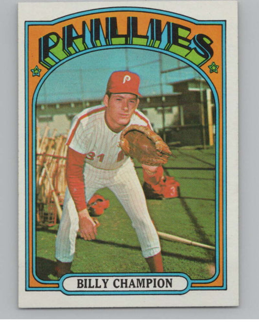 1972 Topps #599 Billy Champion  Philadelphia Phillies  V101478 Image 1