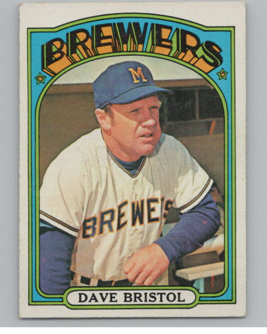 1972 Topps #602 Dave Bristol MG  Milwaukee Brewers  V101479 Image 1