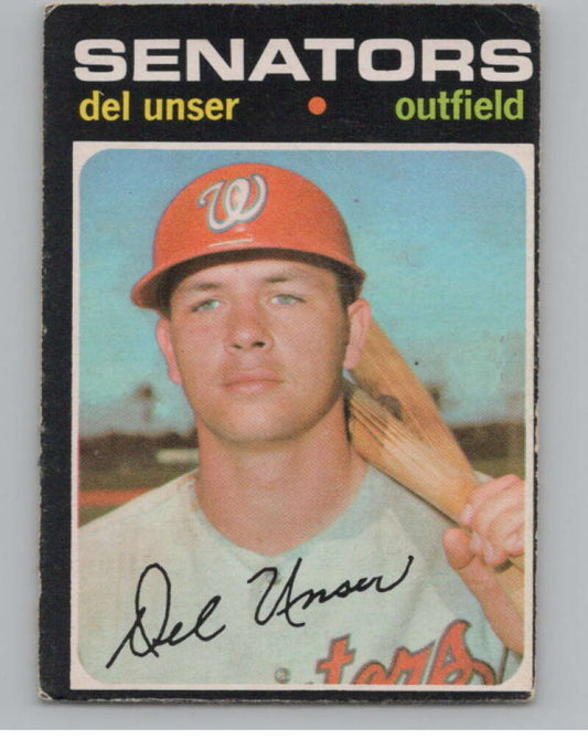 1971 O-Pee-Chee #33 Del Unser  Washington Senators  V101496 Image 1