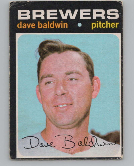 1971 O-Pee-Chee #48 Dave Baldwin  Milwaukee Brewers  V101501 Image 1