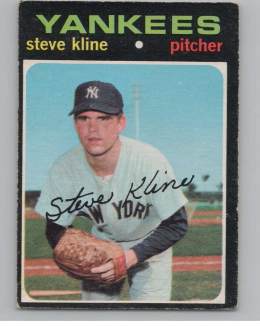 1971 O-Pee-Chee #51 Steve Kline  RC Rookie New York Yankees  V101502 Image 1