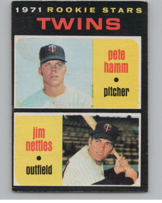 1971 O-Pee-Chee #74 Pete Hamm/Jim Nettles RC Rookie Twins  V101506 Image 1