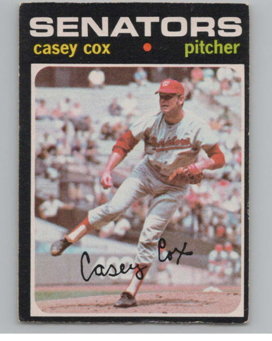 1971 O-Pee-Chee #82 Casey Cox  Washington Senators  V101508 Image 1