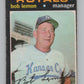 1971 O-Pee-Chee #91 Bob Lemon  Kansas City Royals  V101510 Image 1