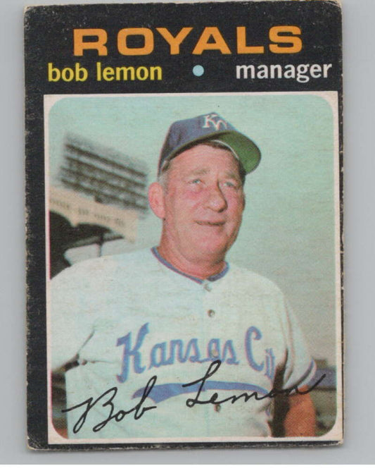 1971 O-Pee-Chee #91 Bob Lemon  Kansas City Royals  V101510 Image 1