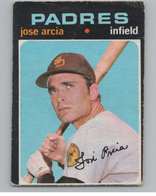 1971 O-Pee-Chee #134 Jose Arcia  San Diego Padres  V101520 Image 1