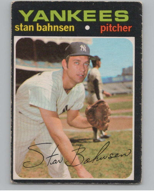 1971 O-Pee-Chee #184 Stan Bahnsen  New York Yankees  V101528 Image 1