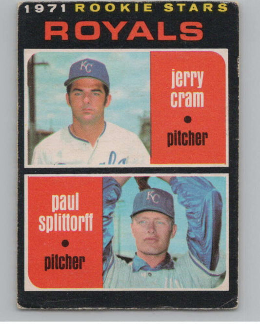 1971 O-Pee-Chee #247 Jerry Cram/Paul Splittorff  RC Rookie  V101535 Image 1