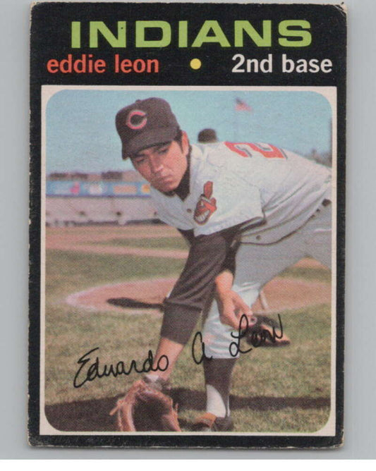 1971 O-Pee-Chee #252 Eddie Leon  Cleveland Indians  V101538 Image 1