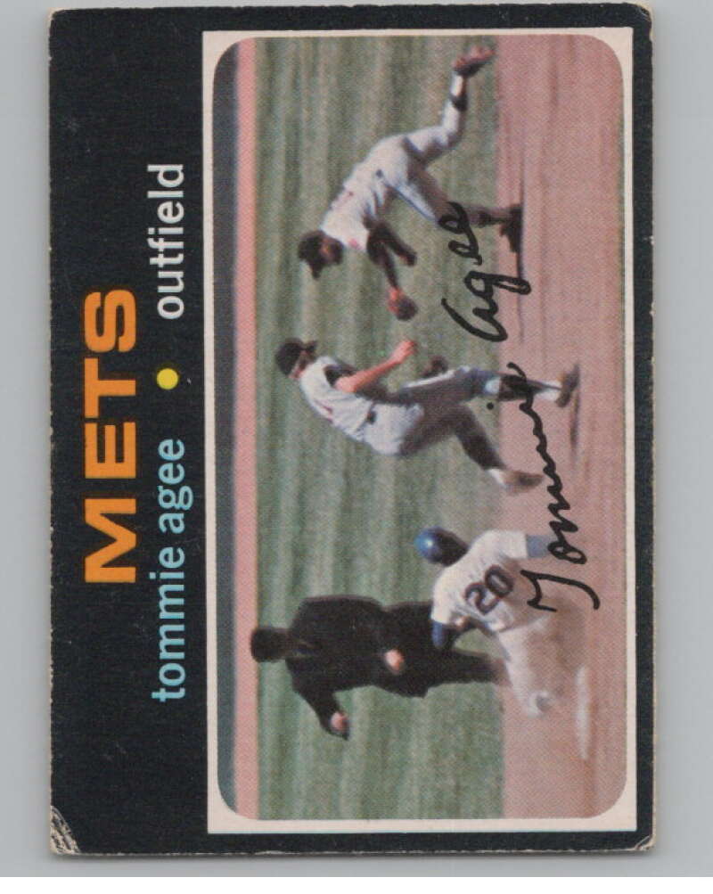 1971 O-Pee-Chee #310 Tommie Agee  New York Mets  V101545 Image 1