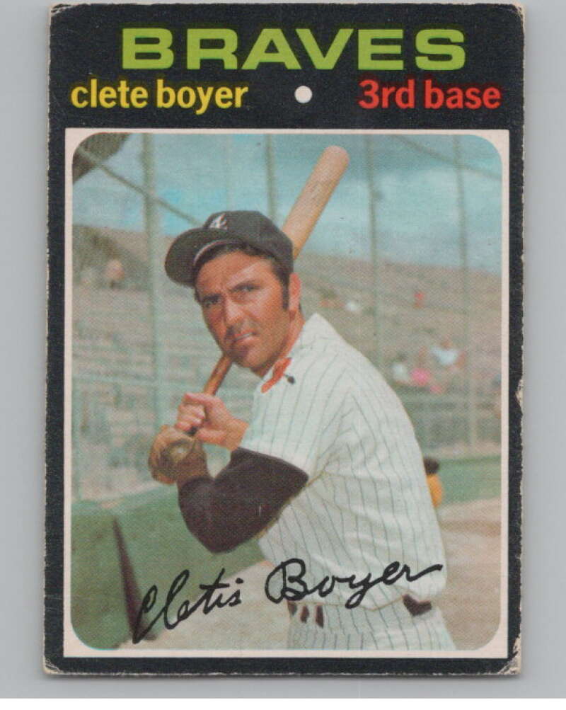 1971 O-Pee-Chee #374 Clete Boyer  Atlanta Braves  V101552 Image 1