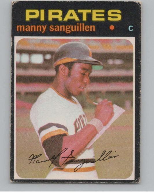 1971 O-Pee-Chee #480 Manny Sanguillen  Pittsburgh Pirates  V101560 Image 1
