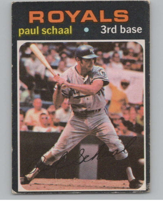 1971 O-Pee-Chee #487 Paul Schaal  Kansas City Royals  V101561 Image 1