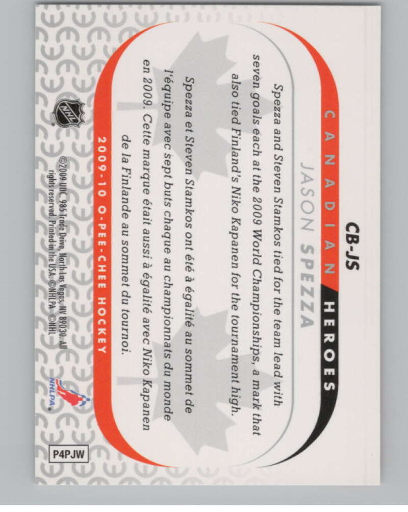 2009-10 O-Pee-Chee Canadian Heroes #CBJS Jason Spezza   V101609 Image 2