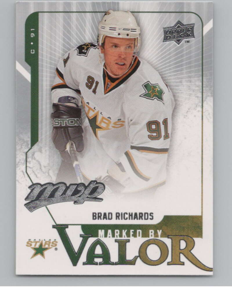 2008-09 Upper Deck MVP Marked by Valor #MV9 Brad Richards Stars  V101644 Image 1