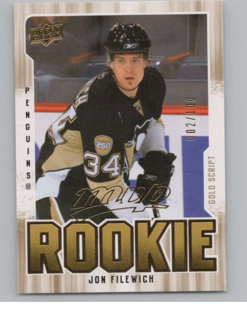 2008-09 Upper Deck MVP Gold Script #332 Jon Filewich 2/100  V101649 Image 1