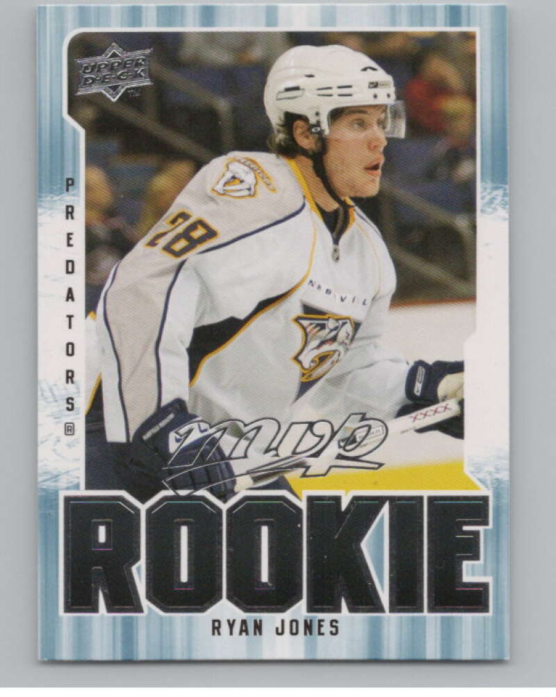 2008-09 Upper Deck MVP #371 Ryan Jones  RC Rookie Predators  V101652 Image 1