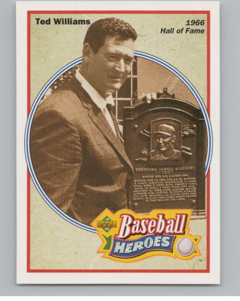 1992 Upper Deck Ted Williams Heroes #35 Ted Williams   Red Sox  V101661 Image 1