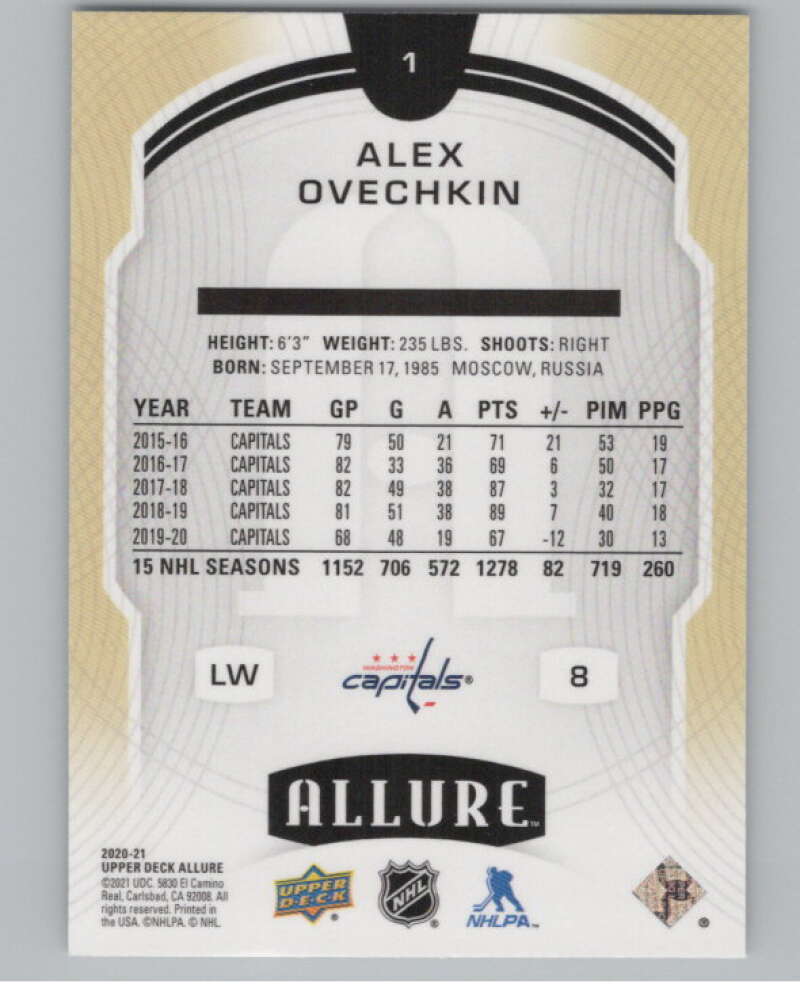 2020-21 Upper Deck Allure #1 Alex Ovechkin  Washington Capitals  V101863 Image 2
