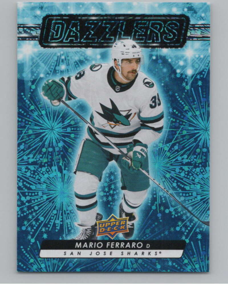 2023-24 Upper Deck Dazzlers Blue #DZ-24 Mario Ferraro  San Jose Sharks  V102096 Image 1