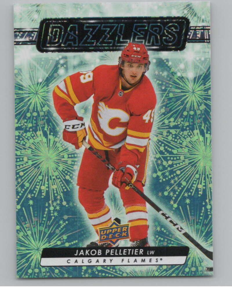 2023-24 Upper Deck Dazzlers Green #DZ-16 Jakob Pelletier  Calgary Flames  V102100 Image 1