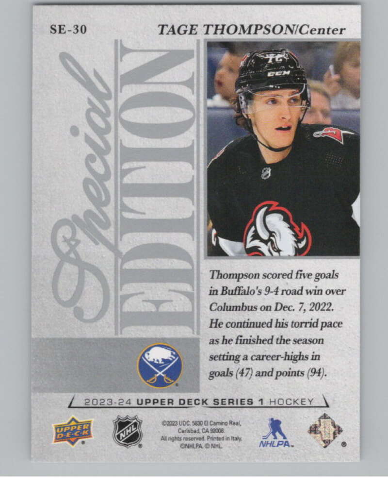 2023-24 Upper Deck Special Edition #SE-30 Tage Thompson  Buffalo Sabres  V102115 Image 2