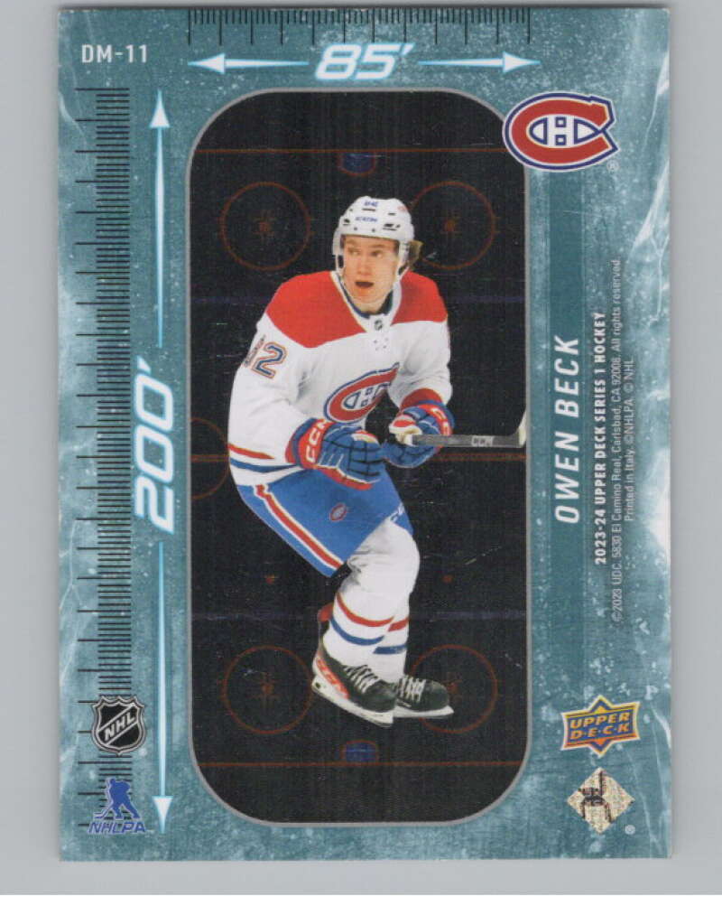2023-24 Upper Deck 200' x 85' #DM-11 Owen Beck  RC Rookie  V102119 Image 2