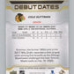 2023-24 Upper Deck Debut Dates #DD-22 Cole Guttman  Chicago Blackhawks  V102126 Image 2