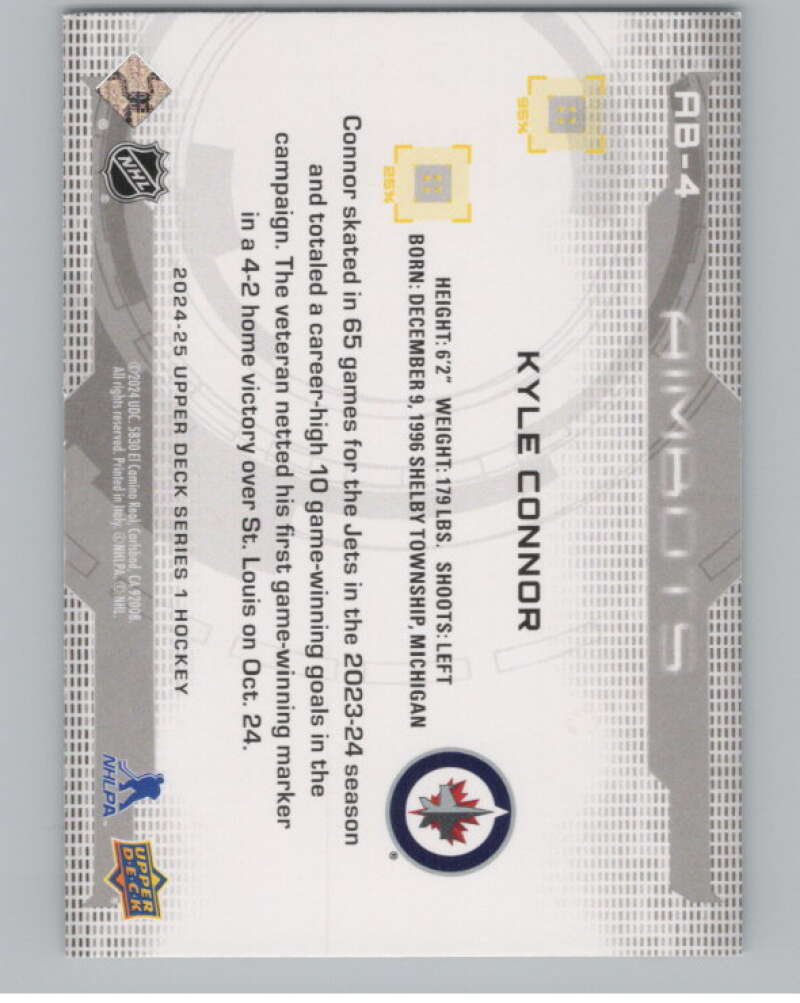 2024-25 Upper Deck Aimbot #AB-4 Kyle Connor  Winnipeg Jets  V102129 Image 2