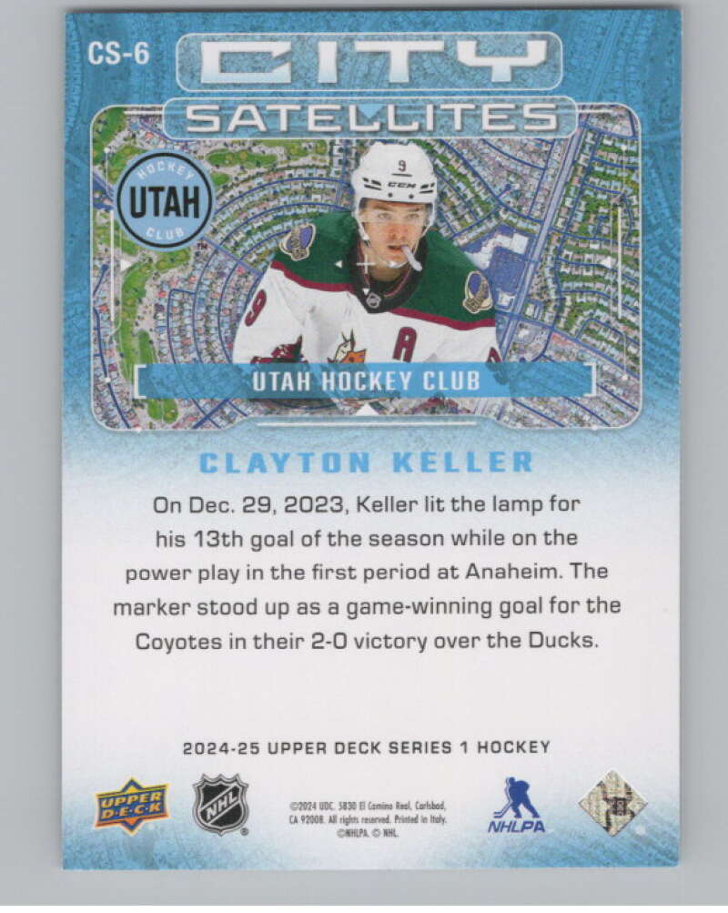 2024-25 Upper Deck City Satellites #CS-6 Clayton Keller  Arizona Coyotes  V102146 Image 2