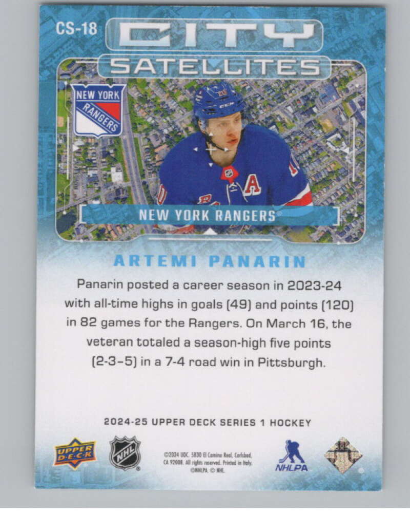 2024-25 Upper Deck City Satellites #CS-18 Artemi Panarin Rangers  V102151 Image 2