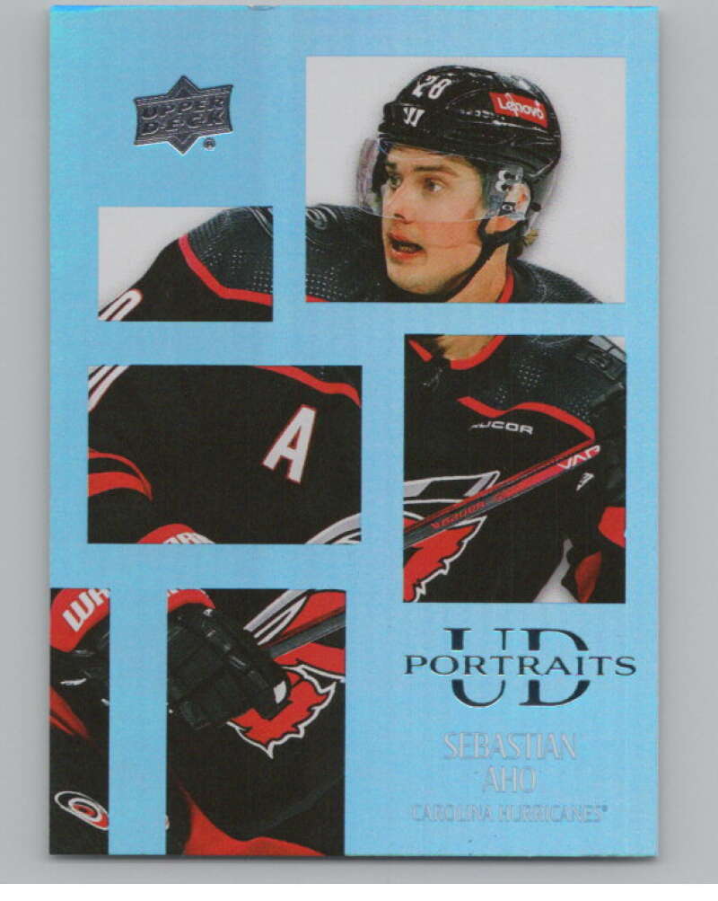 2024-25 Upper Deck UD Portraits #P-23 Sebastian Aho  Carolina Hurricanes  V102161 Image 1