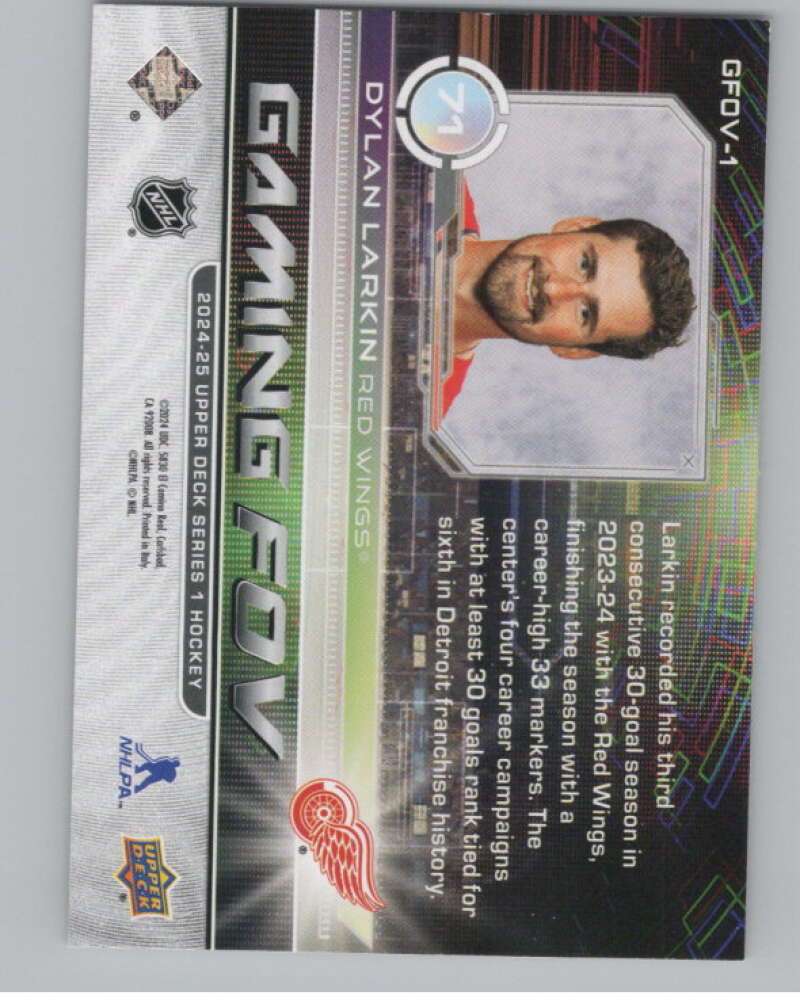 2024-25 Upper Deck Gaming FOV #GFOV-1 Dylan Larkin  Detroit Red Wings  V102167 Image 2