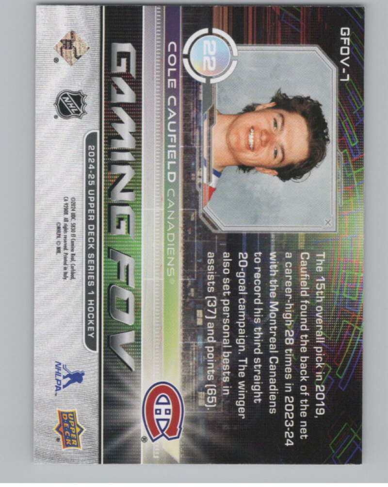 2024-25 Upper Deck Gaming FOV #GFOV-7 Cole Caufield  Montreal Canadiens  V102170 Image 2