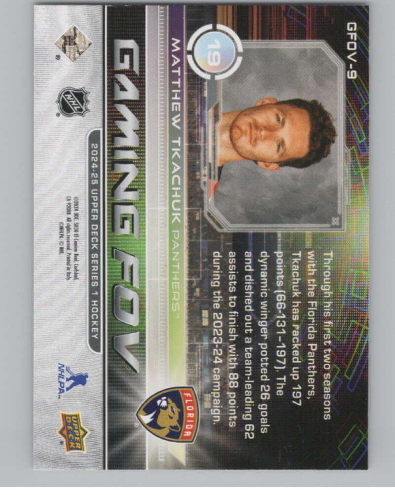 2024-25 Upper Deck Gaming FOV #GFOV-9 Matthew Tkachuk  Florida Panthers  V102172 Image 2