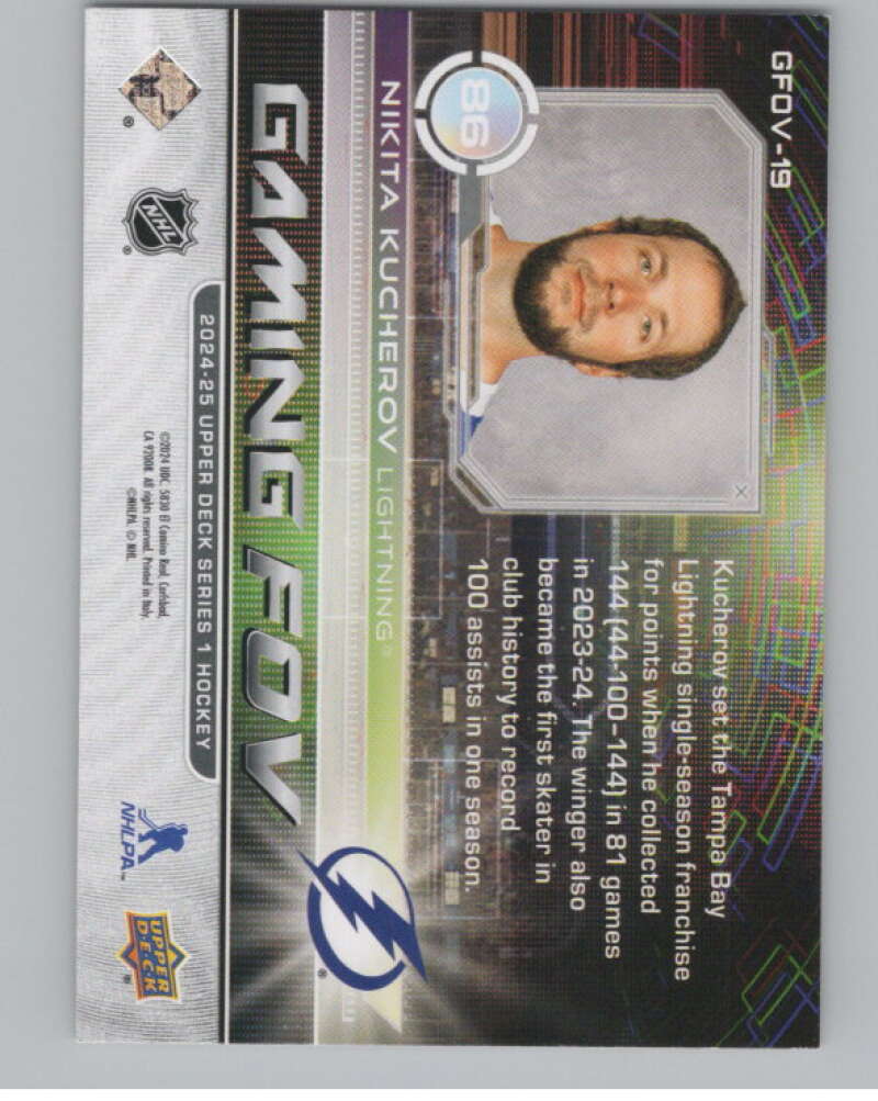 2024-25 Upper Deck Gaming FOV #GFOV-19 Nikita Kucherov Lightning  V102177 Image 2
