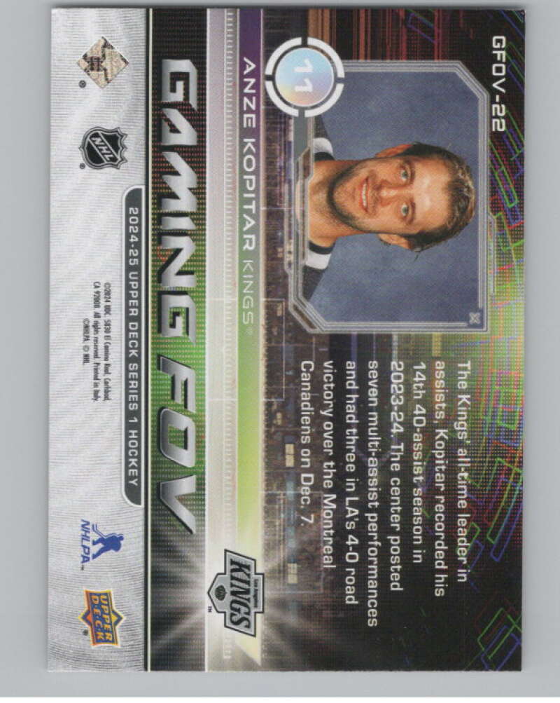 2024-25 Upper Deck Gaming FOV #GFOV-22 Anze Kopitar  Los Angeles Kings  V102179 Image 2