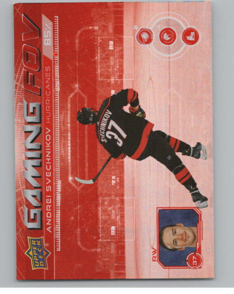2024-25 Upper Deck Gaming FOV #GFOV-24 Andrei Svechnikov Carolina V102180 Image 1